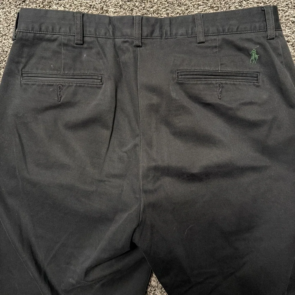 Polo Ralph Lauren Pants Mens 35x27 Black Classic Chino Prospect Cotton Twill‎